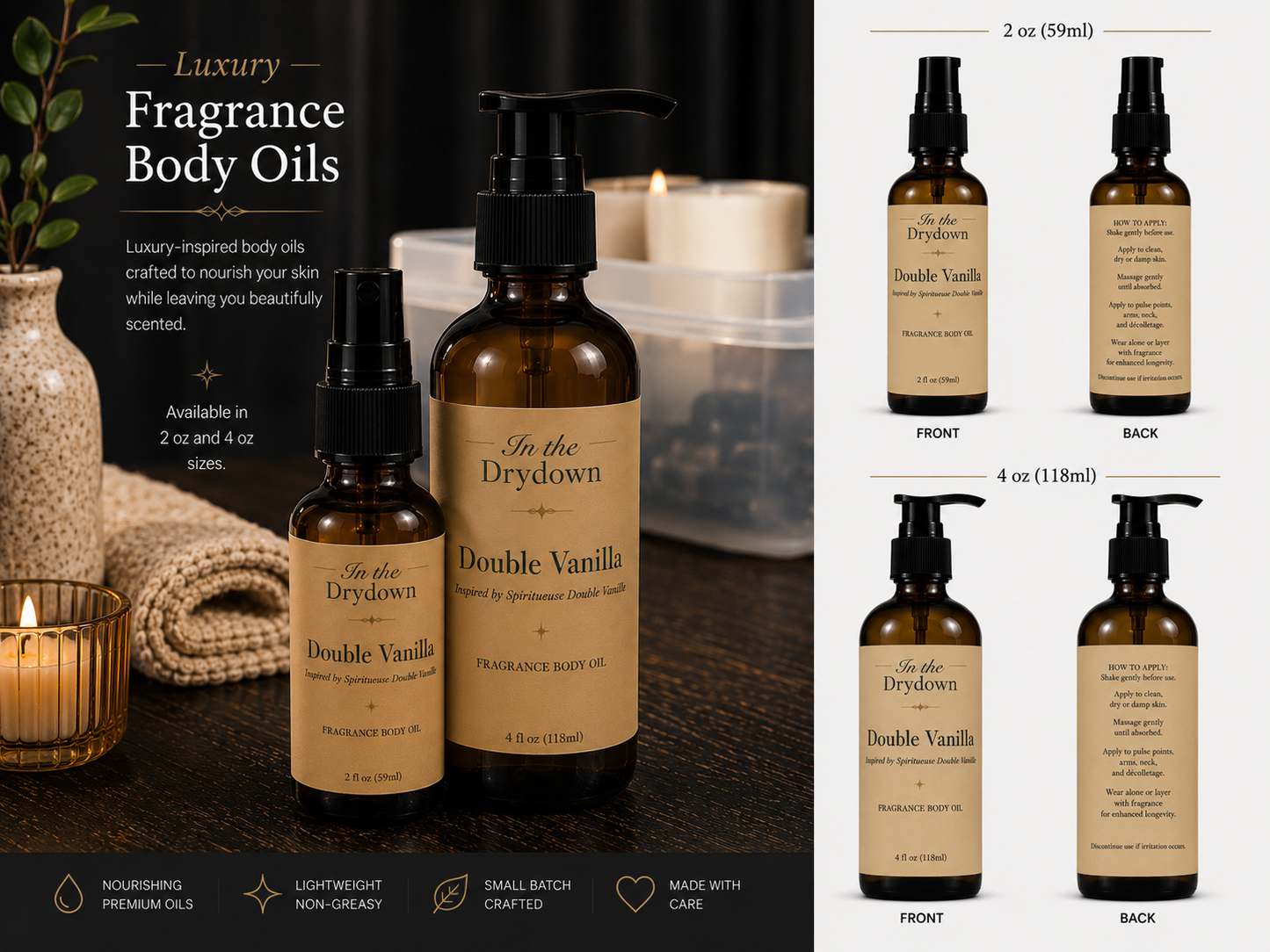 Double Vanille Body Oil | Inspired by Spiritueuse Double Vanille
