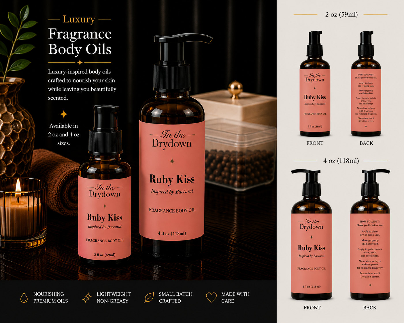 Ruby Kiss Body Oil | Inspired by Baciami