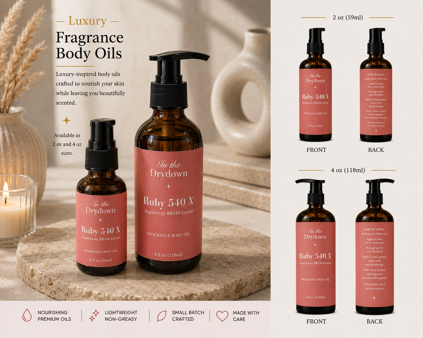Ruby 540 X Body Oil | Inspired by BR540 Extrait