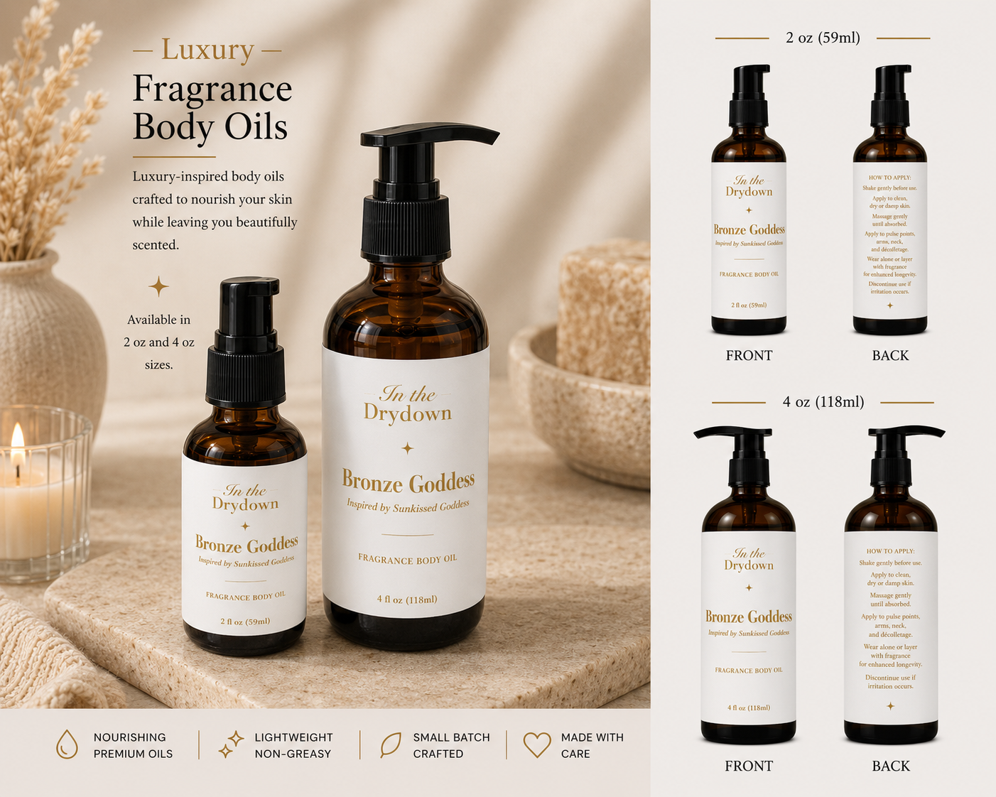 Bronze Goddess Body Oil | Inspired by Sunkissed Goddess