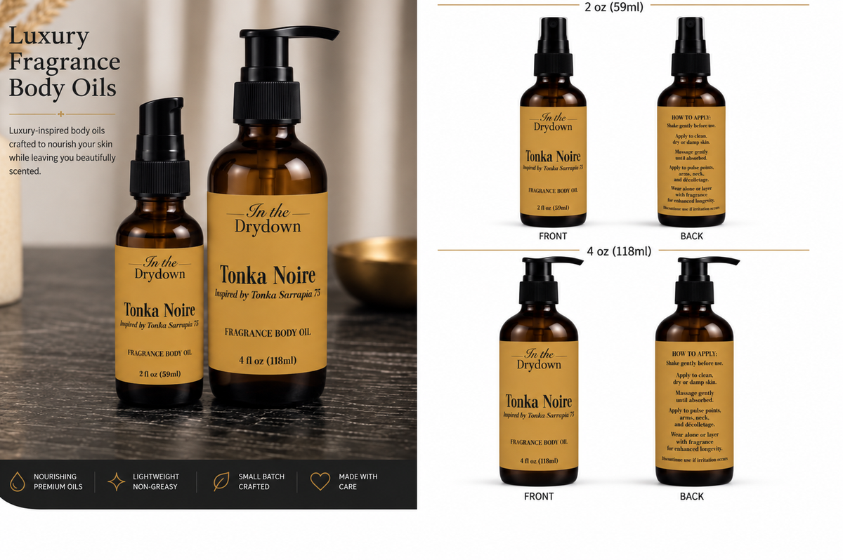 Tonka Noire Body Oil | Inspired by Guerlain Tonka Sarrapia Extrait 75