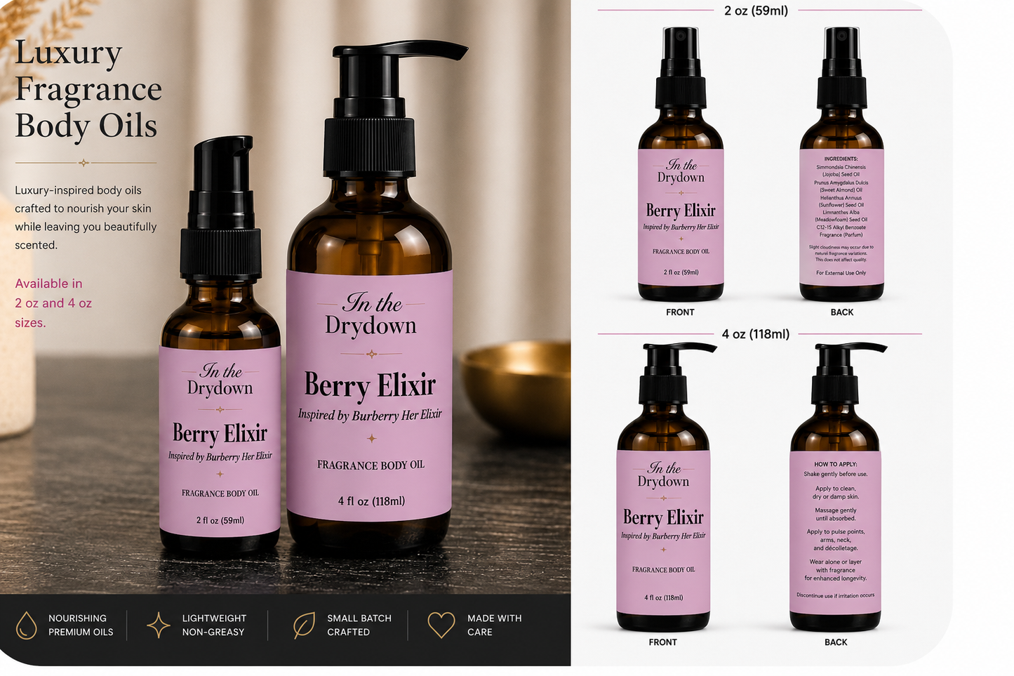 Berry Elixir Body Oil | Inspired by Burberry Her Elixir