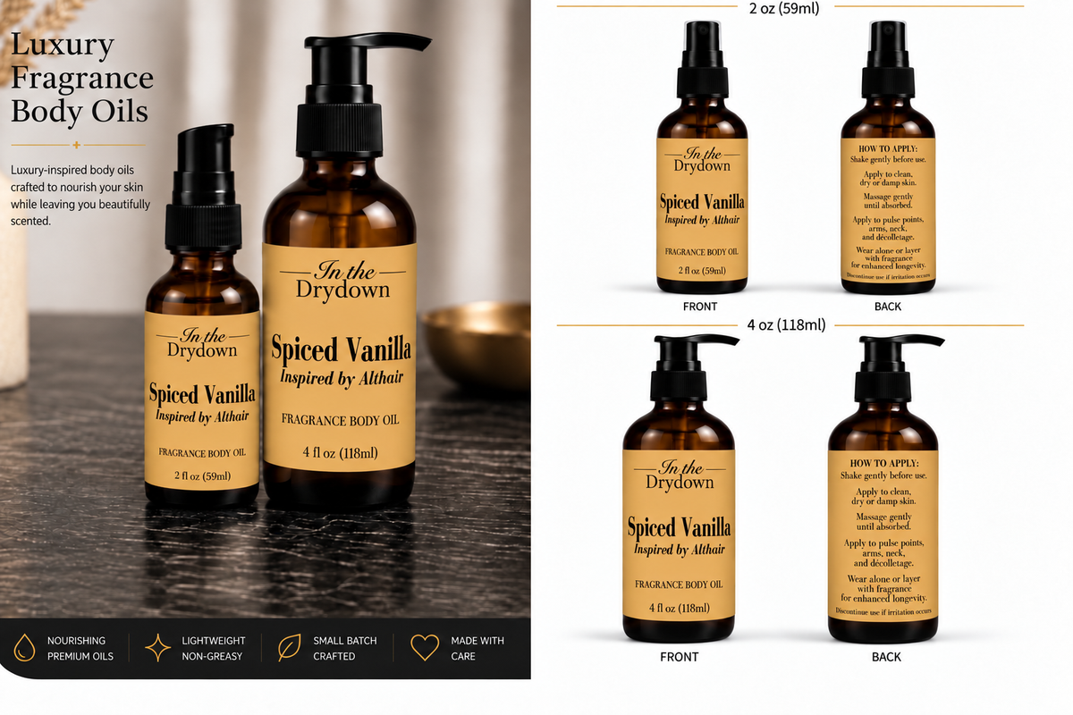 Spiced Vanilla Body Oil | Inspired by Parfums de Marly Althaïr