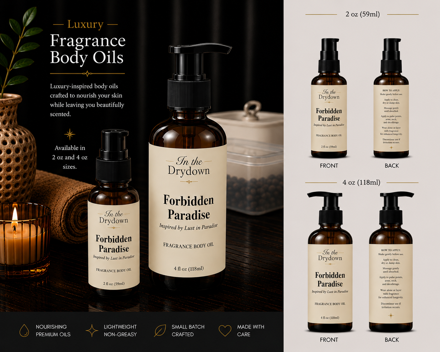 Forbidden Paradise Body Oil | Inspired by Lust in Paradise
