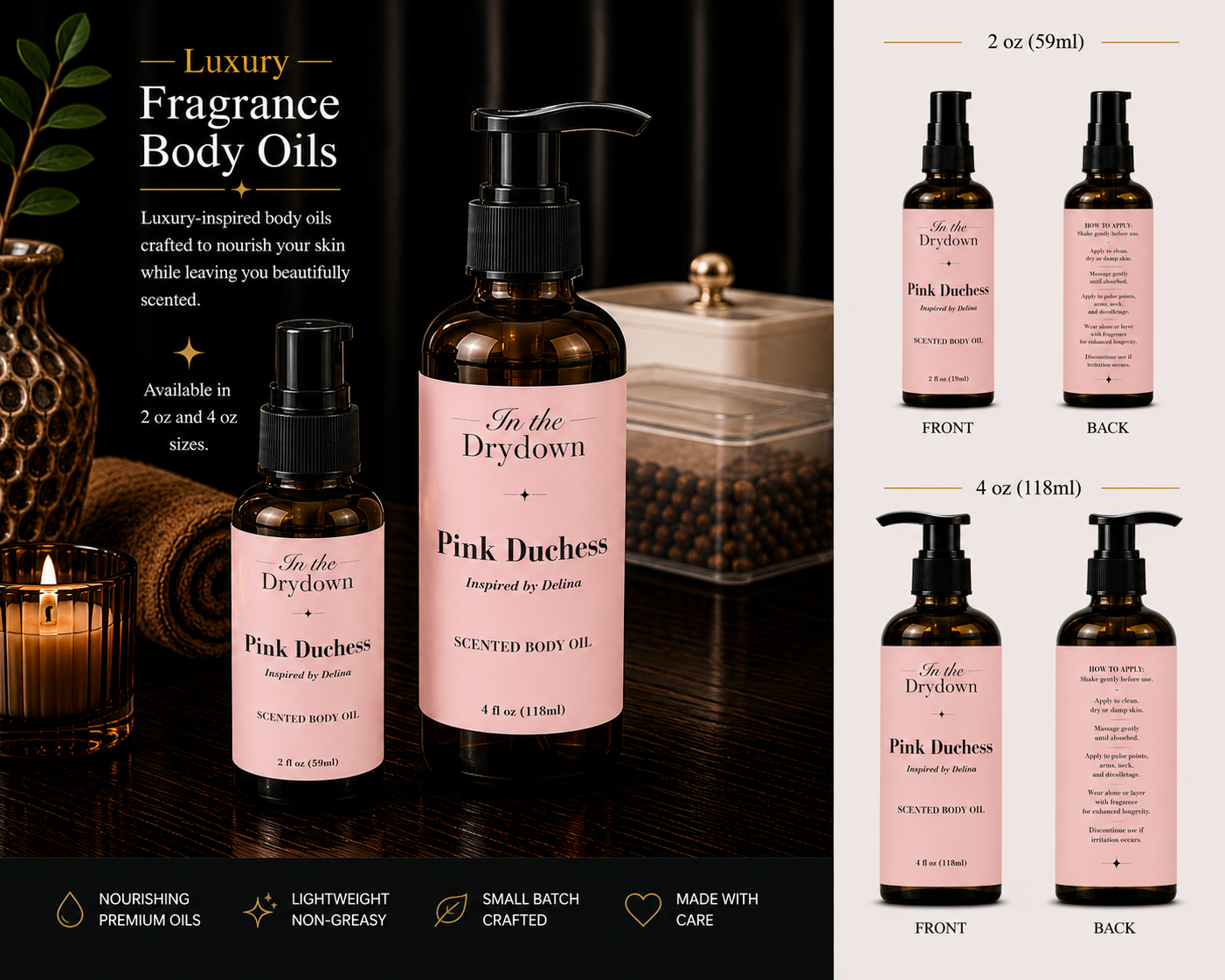 Pink Duchess Body Oil | Inspired by Delina