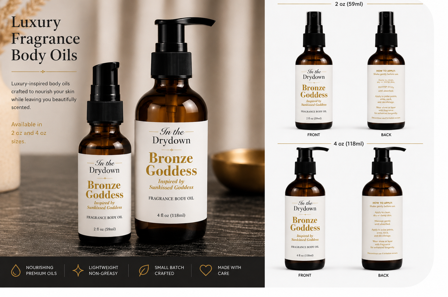 Bronze Goddess Body Oil | Inspired by Sunkissed Goddess