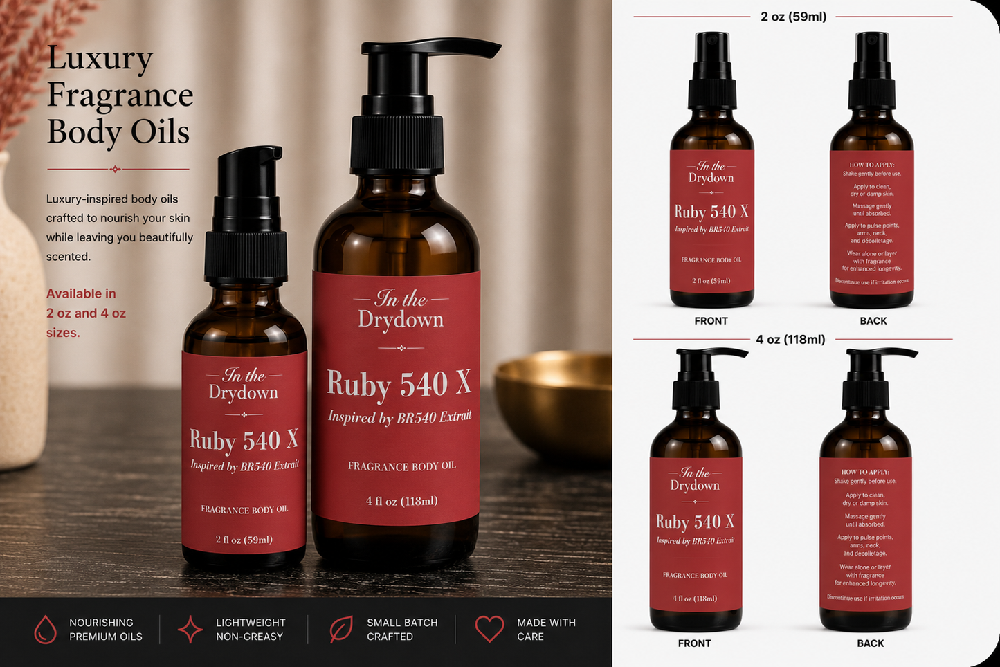 Ruby 540 X Body Oil | Inspired by BR540 Extrait